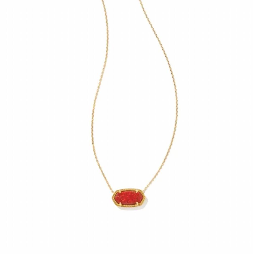 NEW KENDRA SCOTT women's elisa pendant necklace in red